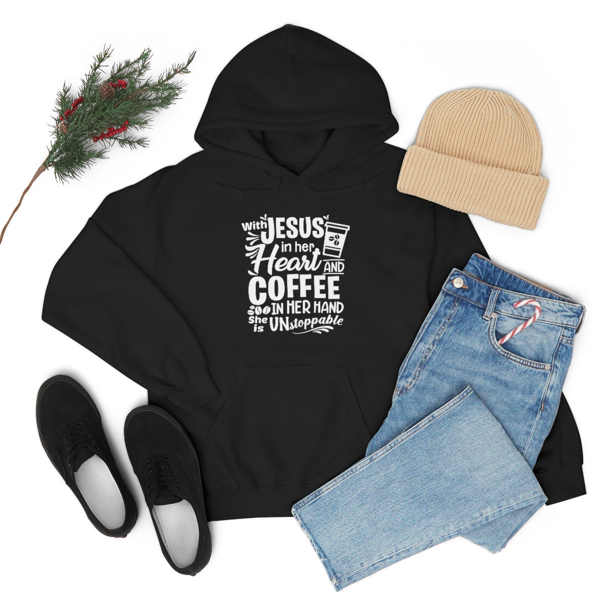 Jesus and Coffee Hooded Sweatshirt