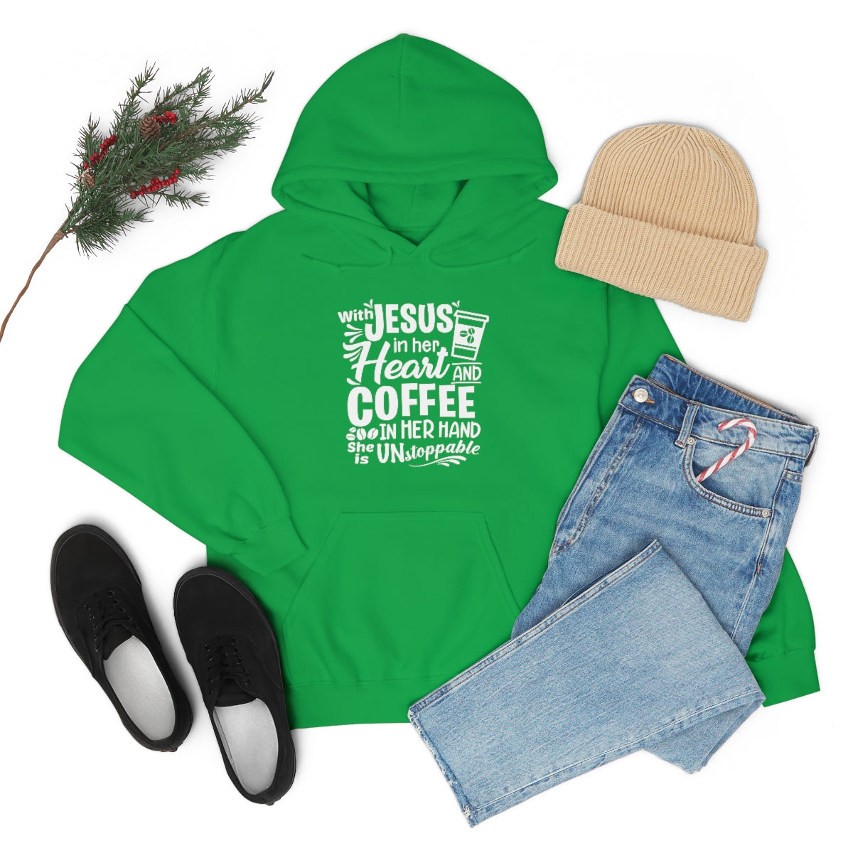 Jesus and Coffee Hooded Sweatshirt